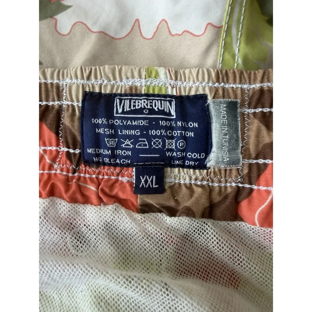 Vilebrequin XXL Golfe de Saint-Tropez Swim Trunks Floral Map Print Drawstring